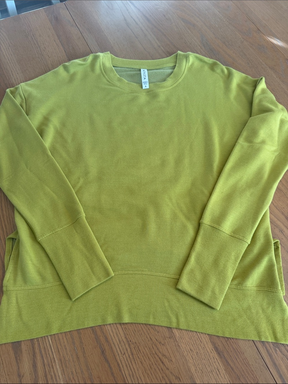 Athleta Lightweight Crewneck Pullover Sweater - Chartreuse